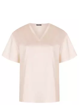 Футболка из шелка и хлопка KITON