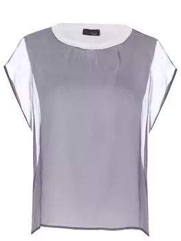 Футболка из шелка и хлопка PESERICO