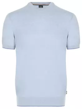 Футболка из вискозы и льна BOSS