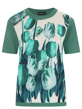 Футболка из вискозы с принтом DANIELA DREI