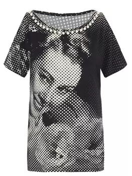 Футболка из вискозы с принтом DANIELA DREI