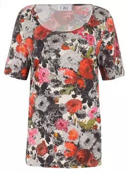 Футболка из вискозы с принтом GIORGIO GRATI