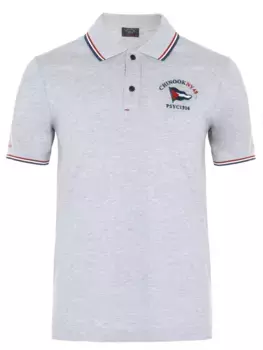 Футболка-поло с принтом