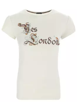 Футболка с принтом YES LONDON