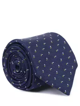 Галстук шелковый с принтом