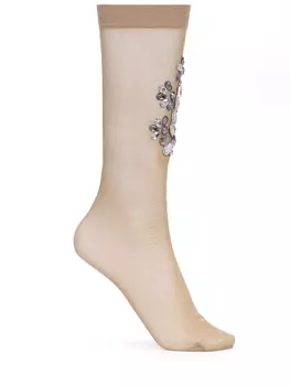 Гольфы с камнями-стразами