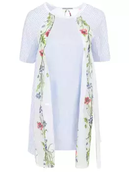 Хлопковая блуза с принтом