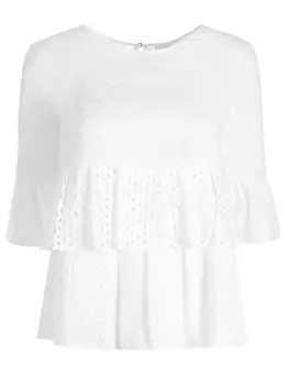 Хлопковая блуза с вышивкой