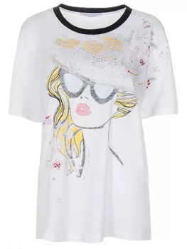 Хлопковая футболка с принтом