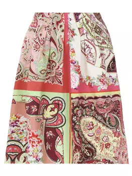 Хлопковая юбка с принтом ETRO