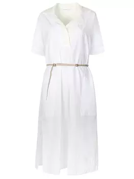 Хлопковое платье с поясом