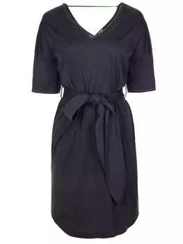 Хлопковое платье с поясом