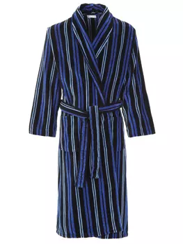Хлопковый халат в полоску