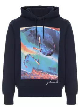 Худи хлопковое с принтом