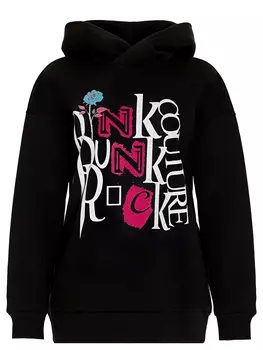 Худи хлопковое с принтом POLINA MIRCHEVA