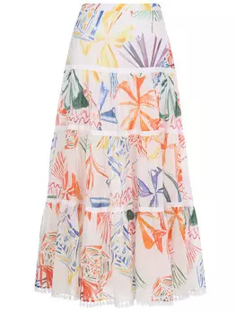 Юбка хлопковая с принтом