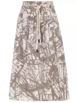 Юбка хлопковая с принтом