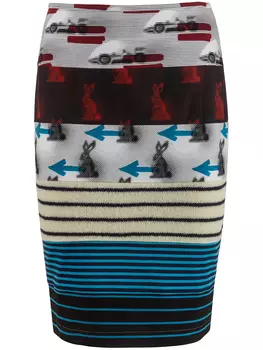 Юбка хлопковая с принтом