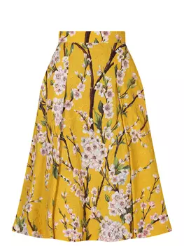 Юбка хлопковая с принтом DOLCE & GABBANA