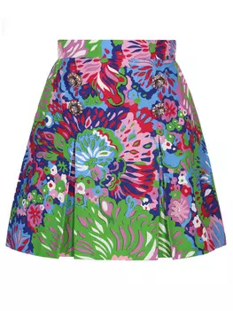 Юбка хлопковая с принтом DOLCE & GABBANA