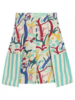 Юбка хлопковая с принтом EGGS