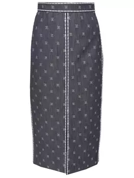 Юбка хлопковая с принтом FENDI