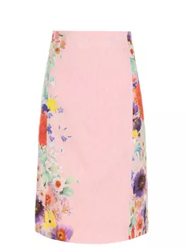 Юбка хлопковая с принтом GIORGIO GRATI