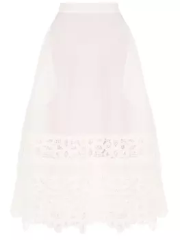 Юбка хлопковая с шитьем HIGH