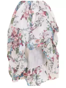 Юбка из шелка и льна