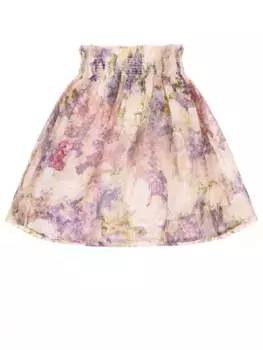 Юбка из шелка и льна