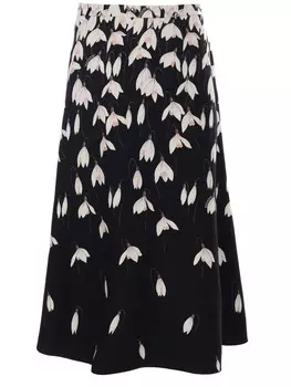 Юбка из шерсти и шелка VALENTINO