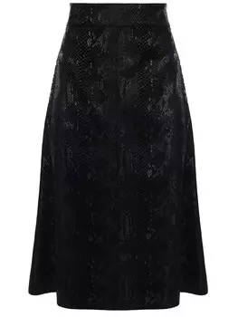 Юбка из вискозы и шелка SAINT LAURENT