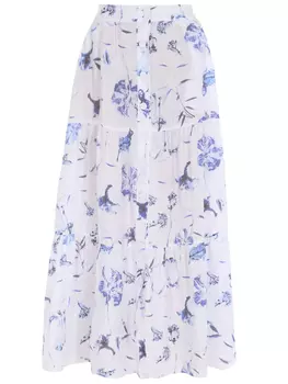 Юбка льняная с принтом 120% LINO