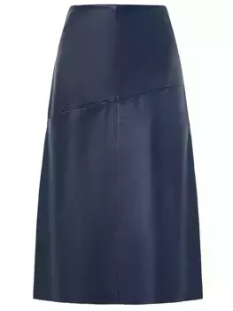 Юбка-миди кожаная