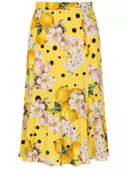 Юбка шелковая Lemon&Flowers CARPI