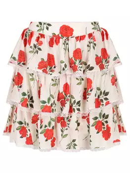 Юбка шелковая ROSES AND LACE