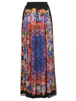 Юбка шелковая с принтом ALBERTA FERRETTI