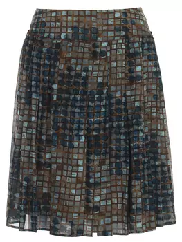 Юбка шелковая с принтом PIAZZA SEMPIONE