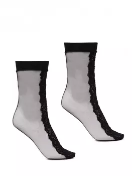 Капроновые носки с кружевом