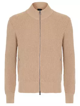 Кардиган из хлопка и шерсти BOSS