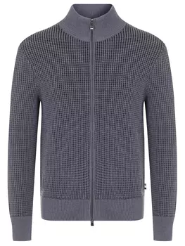 Кардиган из хлопка и шерсти BOSS