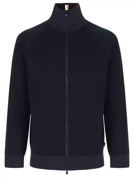 Кардиган из хлопка и шерсти BOSS