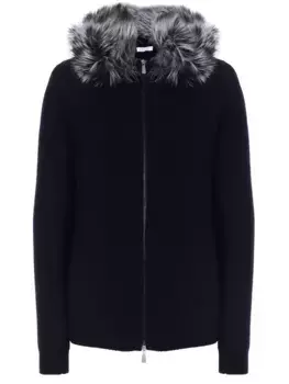 Кардиган кашемировый с мехом лисы