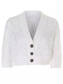 Кардиган льняной с пайетками TONET