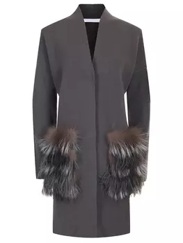 Кардиган с меховой отделкой FABIANA FILIPPI