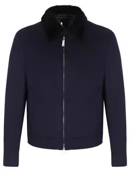 Кашемировая куртка с мехом MASSIMO SFORZA