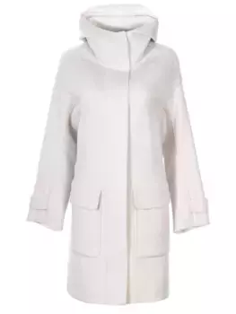 Кашемировое пальто с капюшоном