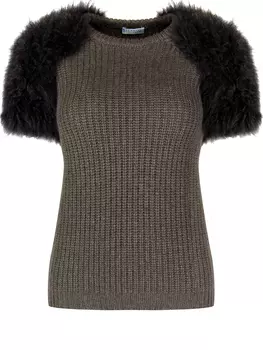 Кашемировый джемпер с мехом