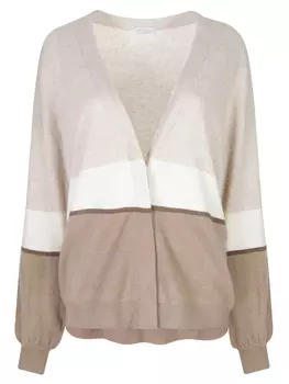 Кашемировый кардиган колор-блок