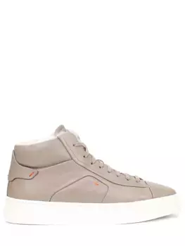 Кеды кожаные на меху